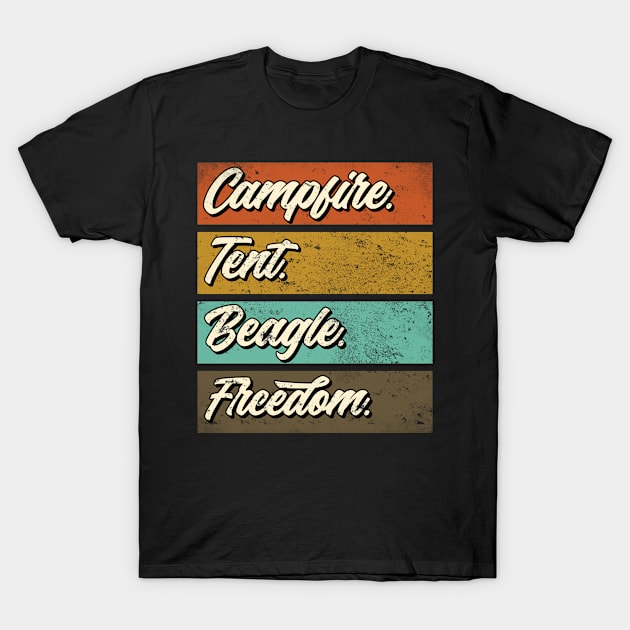 Camping with my beagle dog . Perfect present for mother dad friend him or her T-Shirt by SerenityByAlex